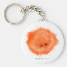 Orange Floor Nibbler Critter Key Chain