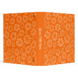 Orange Floral (1in) binders
