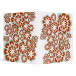 Orange Floral 3 Ring Binders