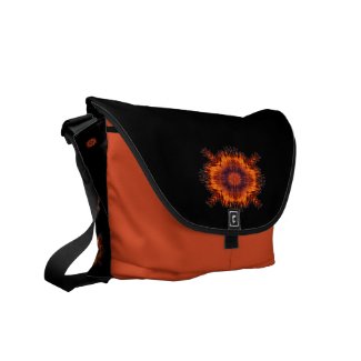 Orange Floral Glow Commuter Bag