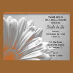 Orange Floral Highlights Bridal Shower Invitation invitations