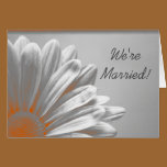 Orange Floral Highlights Marriage Announcement cards