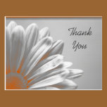 Orange Floral Highlights Thank You Postcard postcards