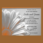 Orange Floral Highlights Wedding Invitation invitations