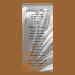 Orange Floral Highlights Wedding Program rack cards