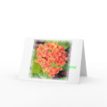 orange floral thank you card