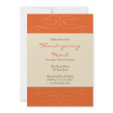 Orange florish fall custom Thanksgiving invitation invitation