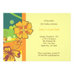 Orange Flower Anniversary Invite