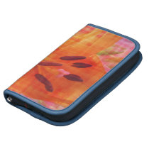 Orange Flower Art Pattern Folio Organizer planners