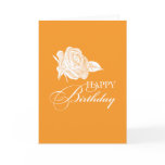 Orange Flower Birthday Card