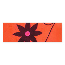 orange flower bookmark profile cards