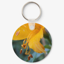 Orange Flower Details Keychain