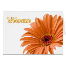 Orange Flower Employee Welcome to the Team Card