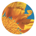 Orange Flower Fall Gerbera Custom Envelope Seals sticker