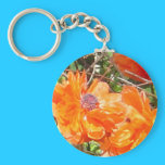 orange flower key chain keychains