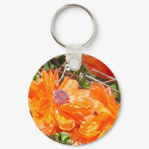 orange flower key chain keychains