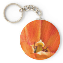 Orange flower macro keychains