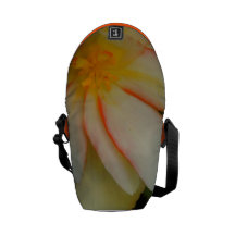 Orange Flower Messenger Bags