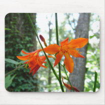 Orange flower mouse pad mousepads