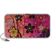 luminaart, lumina, flower power, orange, grey, red, blue, green, pink, yellow, photography speakers, iphone, ipod, laptop, fashionable, music, [[missing key: type_doodl]] with custom graphic design