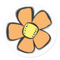 Orange Flower Sticker by jenpompa Orange Flower Sticker