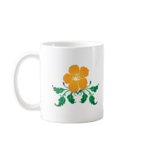 Orange Flower: Vector Drawing: mugs by spiritswitchboard Orange Flower: Vector Drawing: mugs