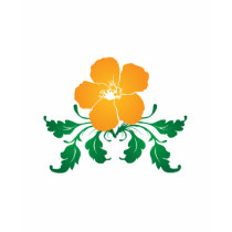 Orange Flower: Vector Drawing: t-shirts