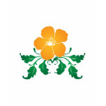Orange Flower: Vector Drawing: t-shirts