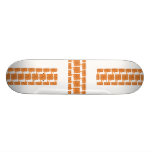 Orange flowers and squares pattern. skate board decks