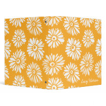 Orange Flowers Binder