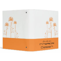 Orange Flowers Binder