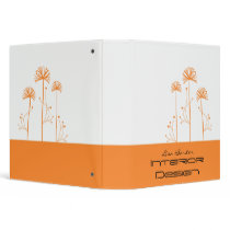 Orange Flowers Binder