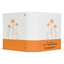 Orange Flowers Binder