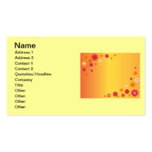 Orange Flowers Business Card