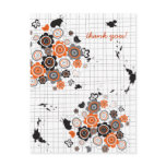 Orange Flowers & Chicks Scrapbook Doodles Postcard