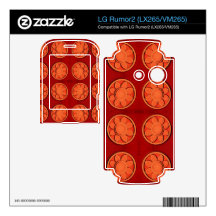 Orange Flowers Decals For The LG Rumor2