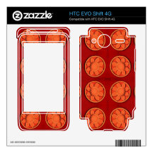 Orange Flowers HTC EVO Shift 4G Skins