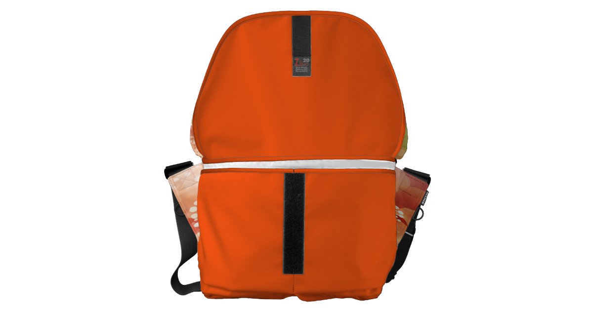 Orange Flowers Messenger Bag Zazzle
