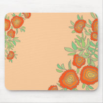 Orange Flowers mousepads by litabug Orange Flowers mousepads