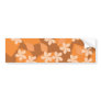 Orange Flowers. Retro Floral Pattern. Bumper Stickers