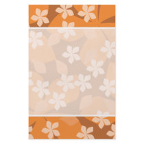 Orange Flowers. Retro Floral Pattern. Custom Flyer