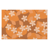 Orange Flowers. Retro Floral Pattern. Custom Flyer
