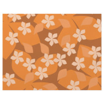 Orange Flowers. Retro Floral Pattern. Personalized Flyer