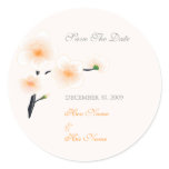 Orange Flowers Save The Date