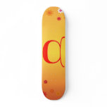 Orange Flowers Skateboard