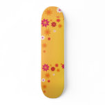 Orange Flowers Skateboard
