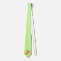 Orange flowers ties