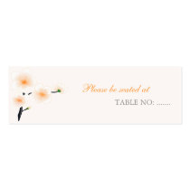 Orange Flowers Wedding / Party Table Place Card business cards