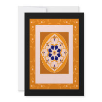 Orange Flying Magic Carpet Invitations