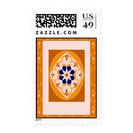 Orange Flying Magic Carpet Postage Stamps